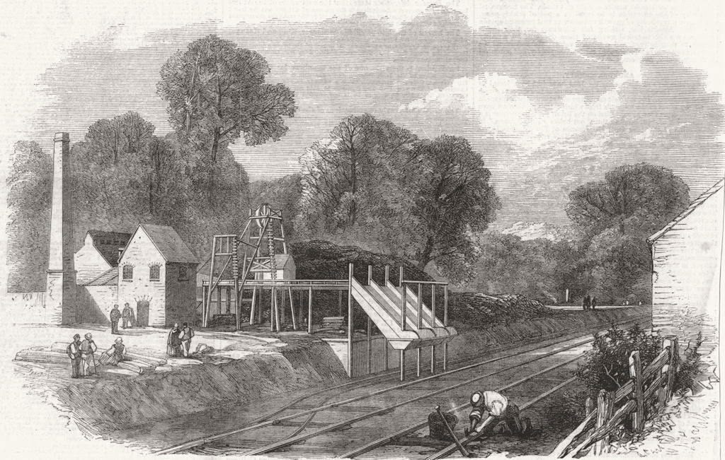 AUSTRALIA. Lambton colliery, Newcastle, NSW 1863 old antique print picture